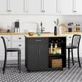 thumbnail image 1 of Sobaniilo Kitchen Island Cart with Storage, Rolling Side Table with Large Worktop, Towel Rack, Black, 1 of 5
