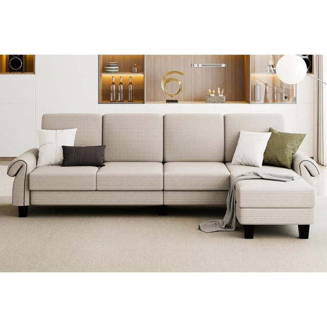 Sobaniilo Modular Sectional Sofa Couch with Removable Ottoman, 110inch