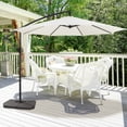 thumbnail image 1 of Sobaniilo Offset Hanging Market Outdoor Umbrella, Patio Sun Shade with Easy Tilt Adjustment, 95% UV protection and Waterproof Canopy, Cream White, 1 of 11