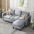 thumbnail image 1 of Sobaniilo Sectional Sofa Free Combination Sectional Couch Small L-Shaped Linen Fabric Sofa for Living Room(Light Gray), 1 of 8