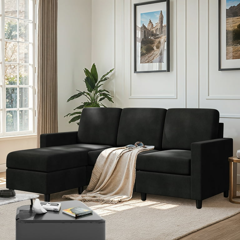 Sobaniilo Sectional Sofa with Movable Ottoman L Shaped