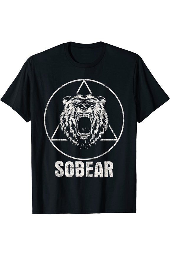 Sobear Anniversary Sober AA NA Recovery Sobriety T-Shirt