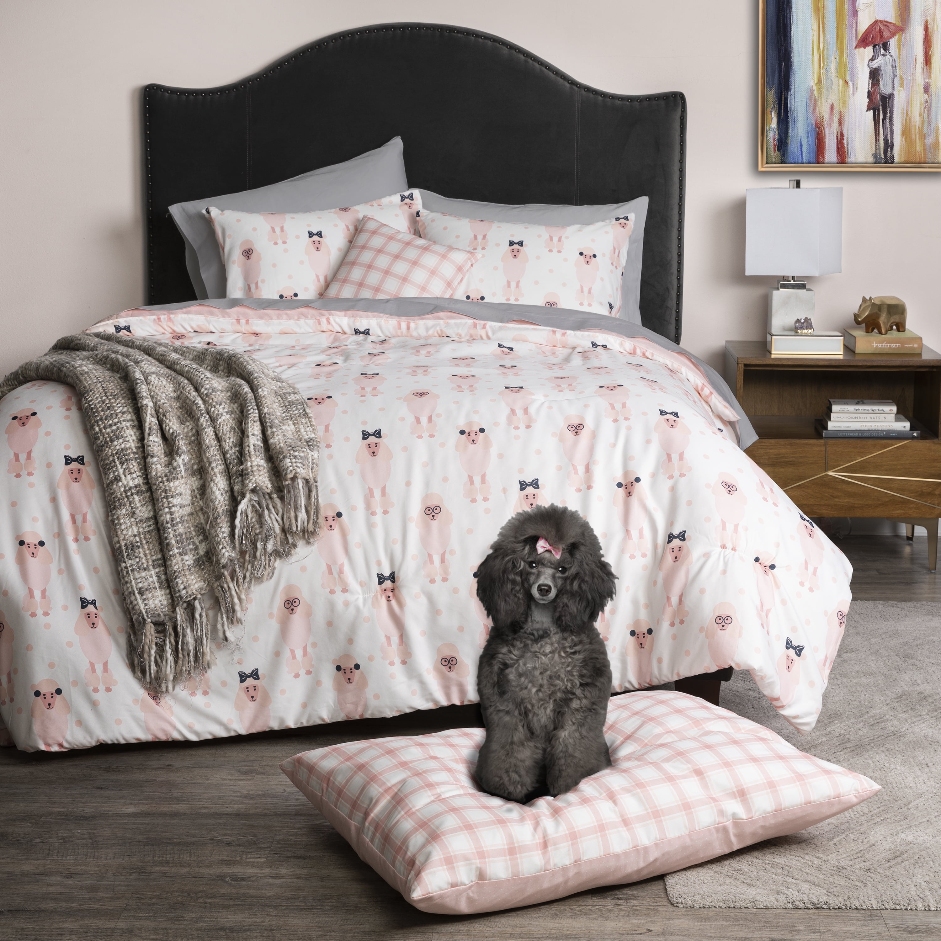 Sobel Westex Dog Whisperer Pink Lady Comforter Set & Pet Bed Full/Queen