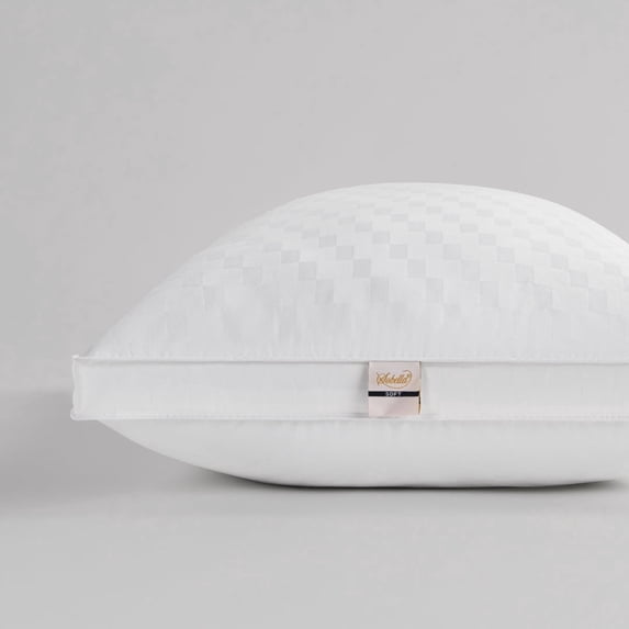 Sobel Westex Hotel Sobella Soft Side Sleeper Pillow | Luxury Hotel & Resort Quality, 300TC 100% Cotton | Down-Like Fill, Gentle Support, Plush, Queen (1 Pack)