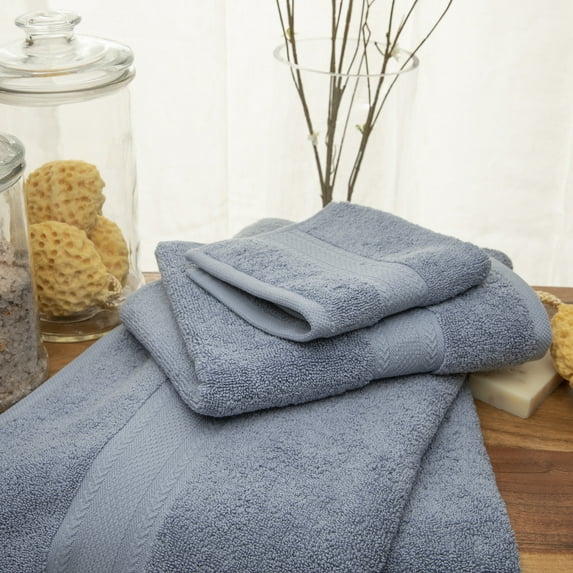 Sobel Westex Traditional 6 Piece Cotton Bath Towel Set, Blue