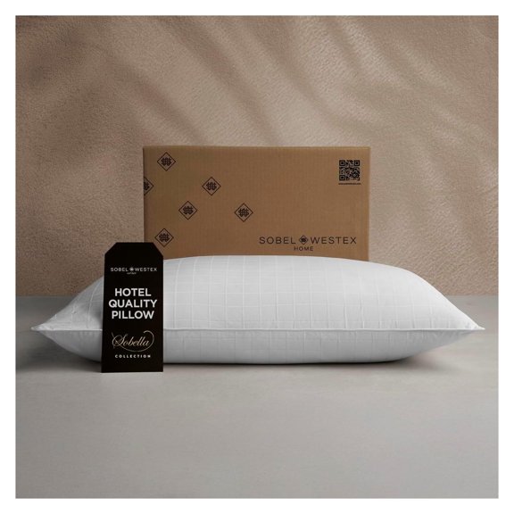 Sobella Queen Size Bed Pillow | Side Pillow for Adults | 300TC, 100% Cotton Case | Soft, Machine Washable Hotel Quality Pillow for Sleeping | 20 X 30 Queen Medium
