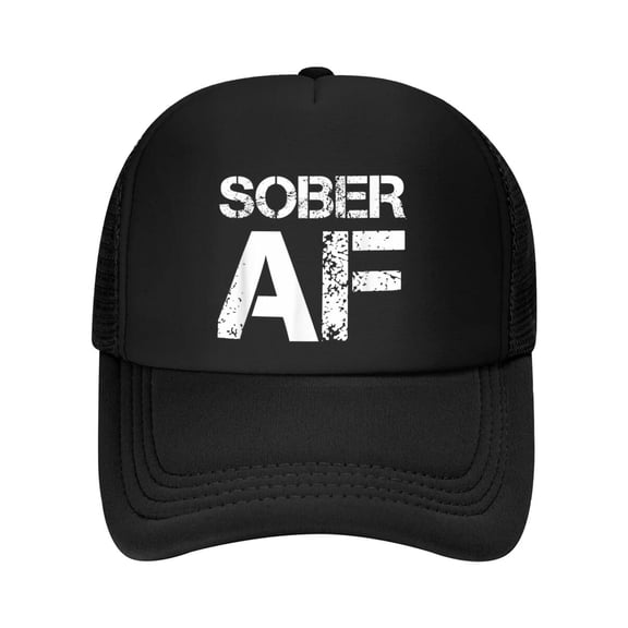 Sober AF Alcoholism Addiction Recovery Rehabilitation Baseball Cap