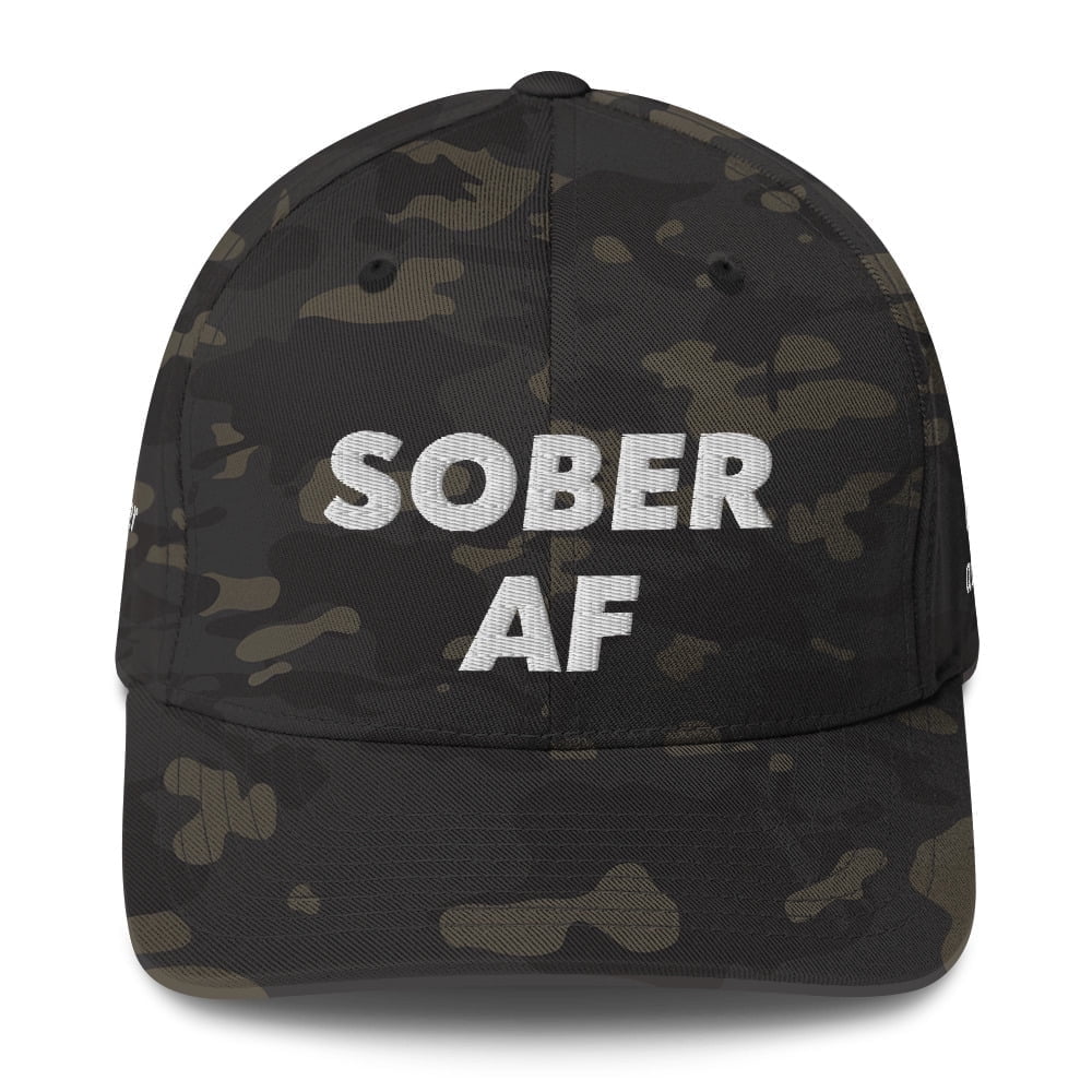 Sober AF White font 4-sided print AA slogans sayings One Day at a Time ...