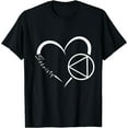 thumbnail image 1 of Sober Alcoholic Abstinence AA Support Sobriety Heart Love T-Shirt, 1 of 4
