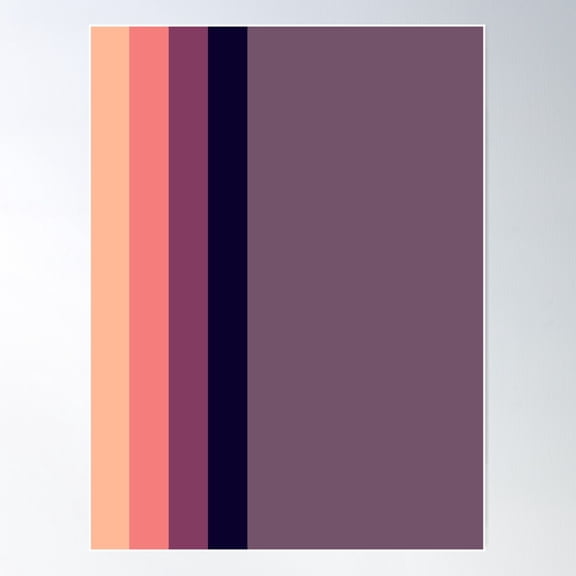 Sober Color Scheme Stripes Poster Wall Art, Modern Wall Decor For Living Room Bedroom, 8x12 UNFRAMED
