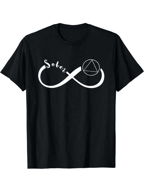 Sober Infinity Recover AA Sobriety Abstinence Anonymous T-Shirt mens t shirt,black,women,funny,misfits,men,journey