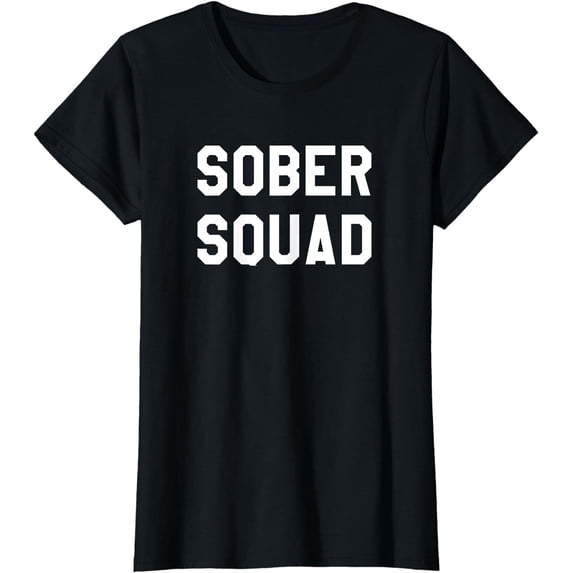 Sober Squad Shirt,Yes Im Sober AF Shirts for Women Sobriety T-Shirt