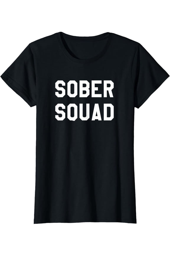 Sober Squad Shirt,Yes Im Sober AF Shirts for Women Sobriety T-Shirt