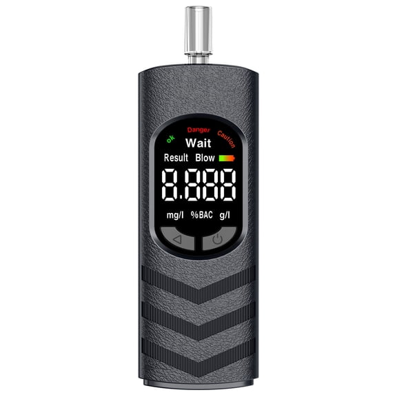 Sobersense Pro Rechargeable Personal Alcohol Breath Tester, Portable Breathalyzer with LCD Readout and 5 Mouthpieces, Practical Choice for Drivers, Home Monitoring & Parties