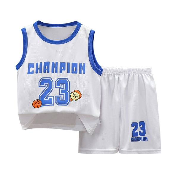 Sobgg25 Kids Sports Shorts Sets Boys Tracksuit 2 Piece Basketball Performance Tank Top And Mesh Shorts Set Size 9-10 Years