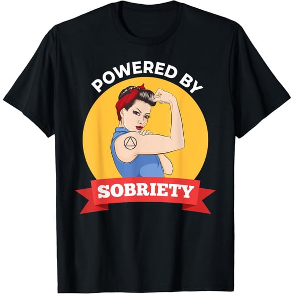 t-shirtSobriety Alcoholics Anonymous AA Sober AF Women's T-Shirt mens t shirt,black,women,funny,misfits,men,journey