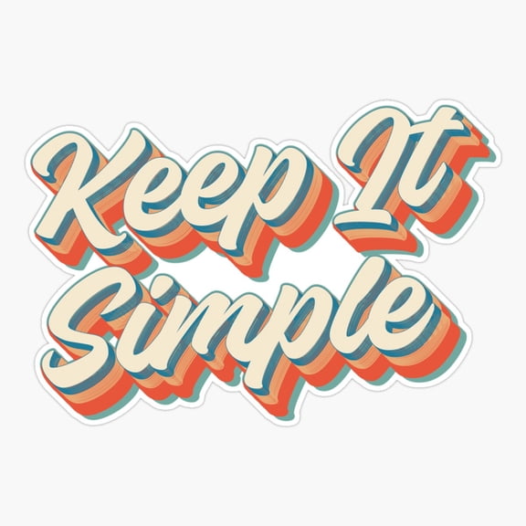 Sobriety Gift AA NA Keep It Simple Sticker