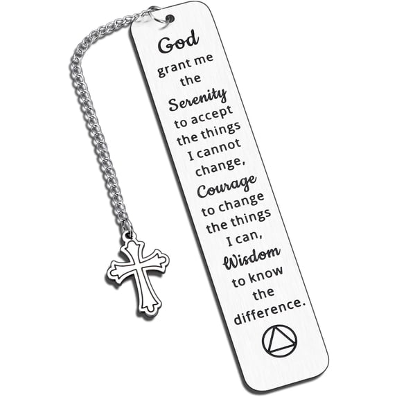 Sobriety Gifts for Women Men Serenity Prayer Gifts AA Book Marks for Recovery Sobriety AA Gifts Chrirstian Bookmarks Baptism Gifts for Adults Men Women Religious Bible Bookmarks Christmas Gifts