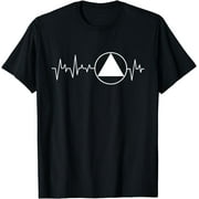 Sobriety Heartbeat - Sober Recovery Abstinence AA NA T-Shirt