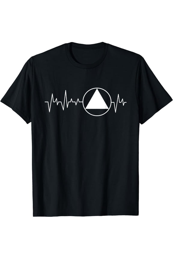 Sobriety Heartbeat - Sober Recovery Abstinence AA NA T-Shirt