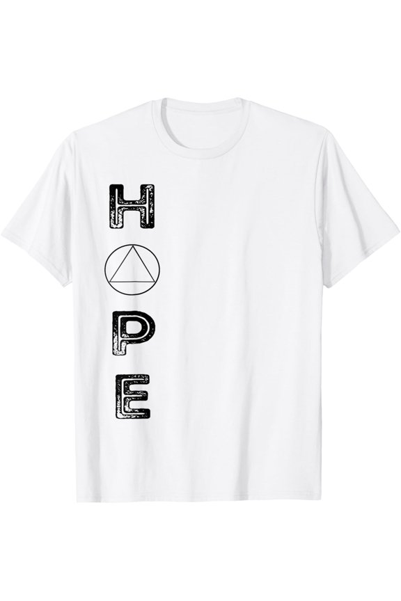 Sobriety Hope Sober Recover AA Supporter Abstinence T-Shirt mens t shirt,white,women,funny,misfits,men,journey
