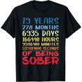 thumbnail image 1 of Sobriety Recovery Anniversary 19 Years Sober T-Shirt, 1 of 3