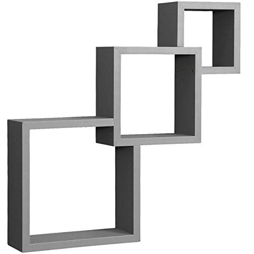 Sobus Floating Shelves Three Squared Hanging Wall Shelves, For Photos, Decorative Items, and