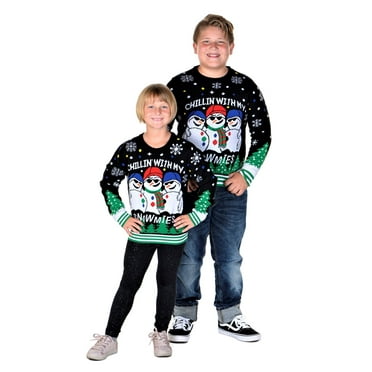 Socal Look Kids Christmas Sweater, Children's Acrylic Holiday Pullover for Boys & Girls, 3-4 Years