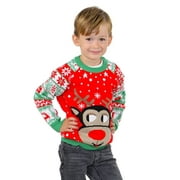SOCAL LOOK Kids Christmas Sweater, Children's Acrylic Holiday Pullover for Boys & Girls, 5-6 Years