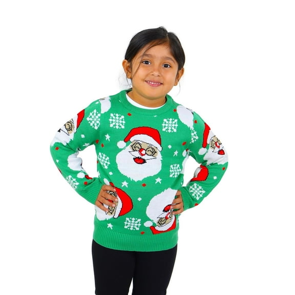 Socal Look Kids Christmas Sweater, Children's Acrylic Holiday Pullover for Boys & Girls, 5-6 Years