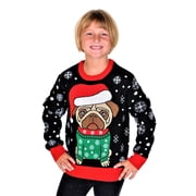 Socal Look Kids Christmas Sweater, Children's Acrylic Holiday Pullover for Boys & Girls, 5-6 Years