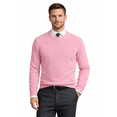 thumbnail image 1 of Socal Look Men's Sweater Crew Neck Long Sleeve Acrylic Pullover Pink, 5XL, 1 of 7