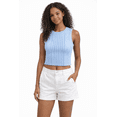 thumbnail image 1 of Socal Look Women's Sleeveless Crew Neck Sweater Top in Stretchable Viscose Blue Bell, S, 1 of 4
