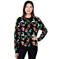 thumbnail image 1 of Socal Look Women's Ugly Christmas Sweater, Long Sleeve Crew Neck Acrylic Holiday Pullover, 3XL, 1 of 8