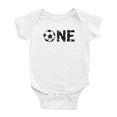 thumbnail image 1 of Soccer 1st Birthday One Year Old Cute Baby Clothing Jumpsuits Boy Girl, 1 of 5