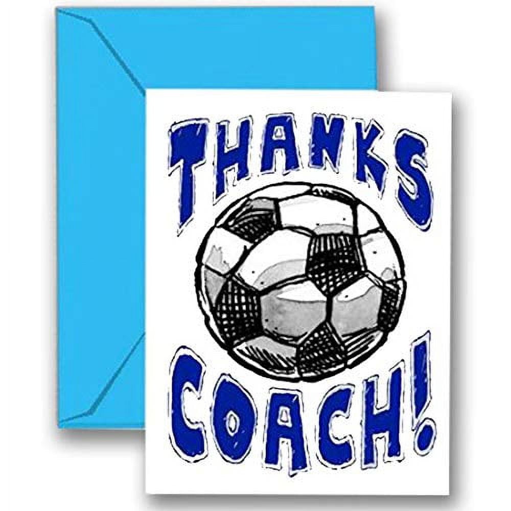 PLAY STRONG Soccer 3-PACK "Thanks Awesome Soccer Coach!" SPORTS POWERCARD Greeting Cards (5x7) Perfect for youth sports - COACH will love it! #AllProfitsToHelpKids