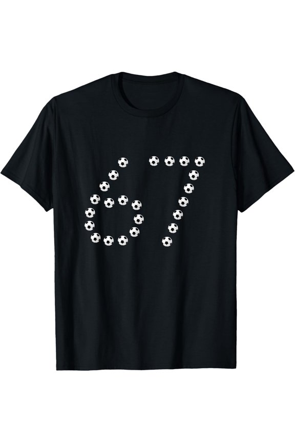 Soccer 67 Number Graphic | Sports Jersey Six Seven T-Shirt
