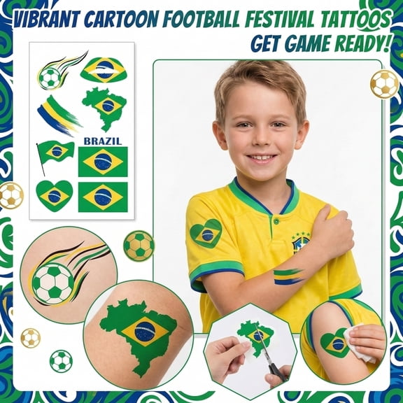 Soccer Argentina Flag Theme Tattoo Stickers Soccer Ball Country Map Sports Fan Graphics for Laptop Water Bottle Journal Decor, International Soccer Game Day Fan Decorative Decal