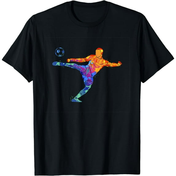 Soccer Athlete Sports Graphic Drawing T-Shirt mens t shirt,black,women,funny,misfits,men,journey,t-shirt