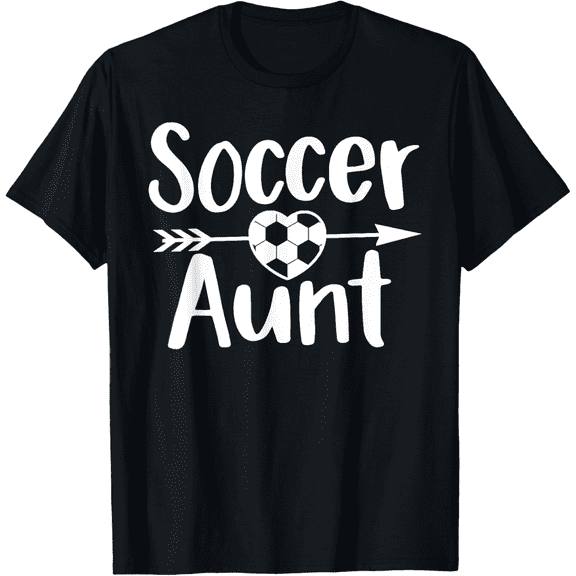 Soccer Aunt Heart Sport Lover Auntie Mother's Day Men's T-Shirt