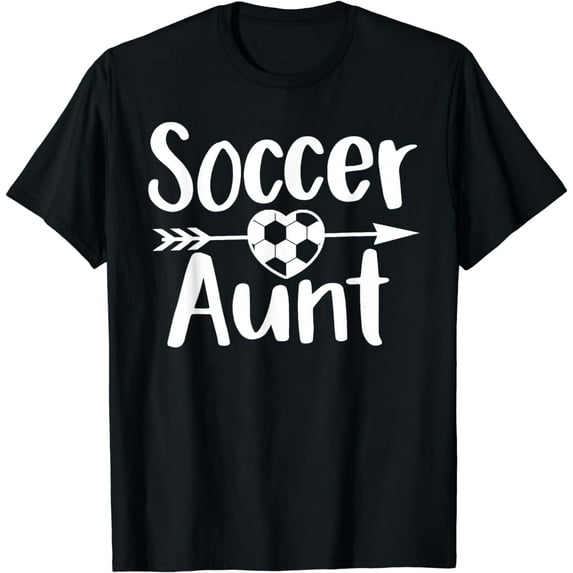 Soccer Aunt Heart Sport Lover Auntie Mother's Day T-Shirt