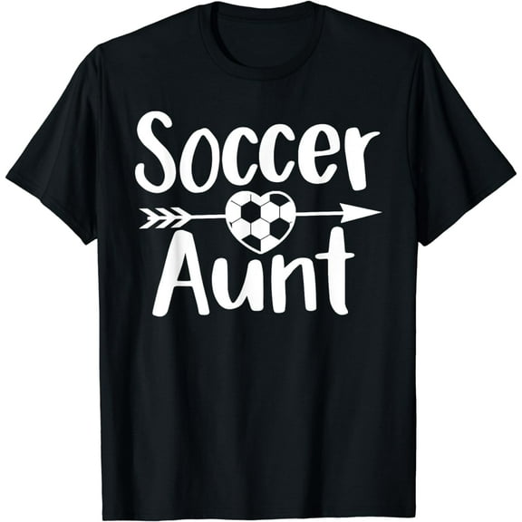 Soccer Aunt Heart Sport Lover Auntie Mother's Day T-Shirt
