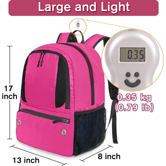 Soccer Backpack with Ball Holder - Large Capacity Sports Equipment Bag