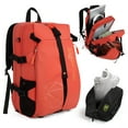 thumbnail image 1 of Soccer Bag 2-in-1 Sports & Travel Backpack with Ball and Laptop Compartments, Water-Resistant, for Basketball Volleyball Football, Orange, B00391, 1 of 10