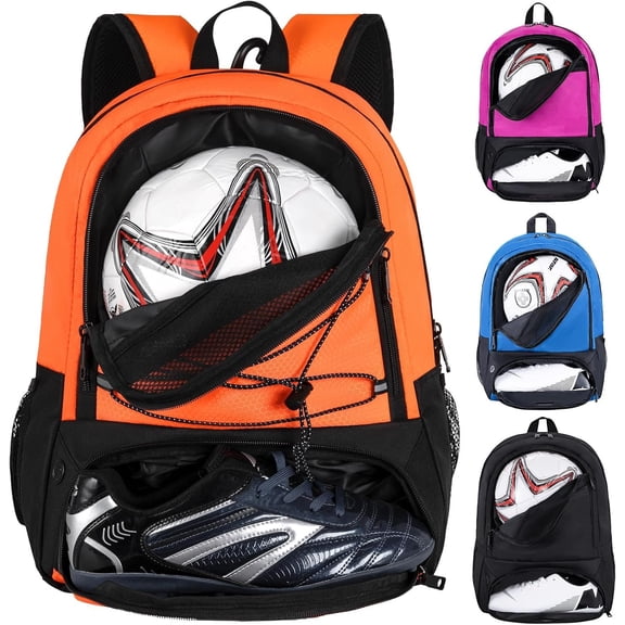 Soccer Bag-Backpack for Soccer,Backpack for Football & Volleyball & Handball, Bag with Separate Cleat