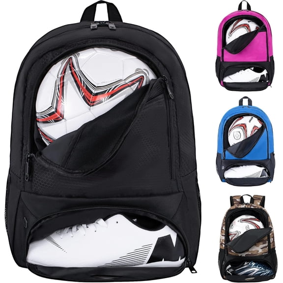 Soccer Bag-Backpack for Soccer,Backpack for Football & Volleyball & Handball, Bag with Separate Cleat