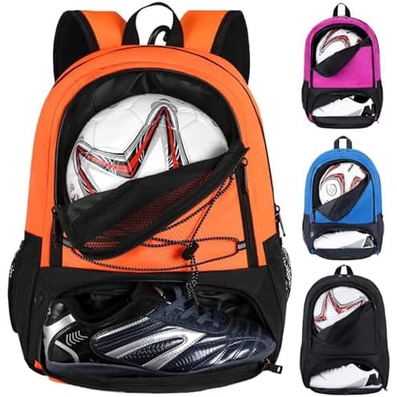 Soccer Bag-Backpack for Soccer,Backpack for Football & Volleyball & Handball,Sports Bag with Separate Cleat