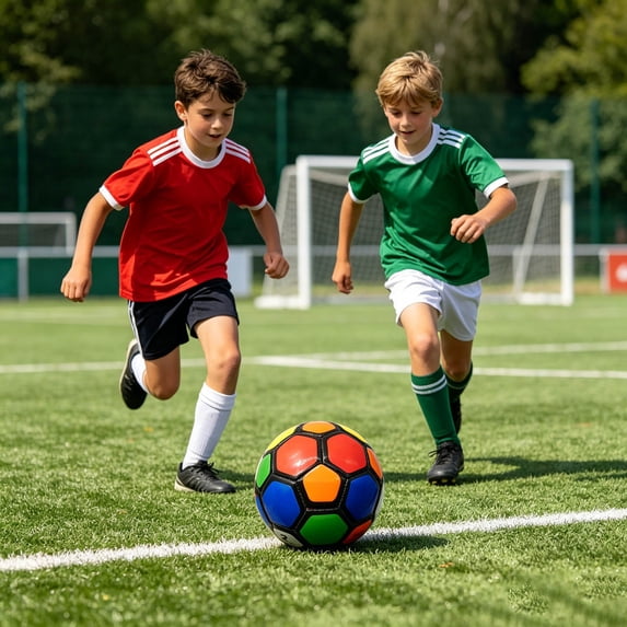 Soccer Ball,2 Number Soft Number & Symbol Printed Soccer Balls for Early Education Play,Backyard Play,Outdoor Activities,Multicolor
