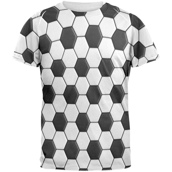 Soccer Ball All Over Adult T-Shirt - Medium