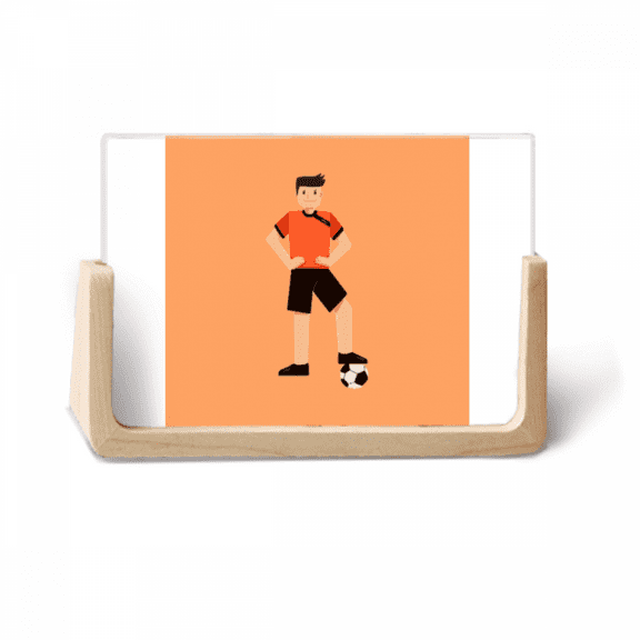 Soccer Ball Association Athlete Player Photo Wooden Photo Frame Tabletop Display